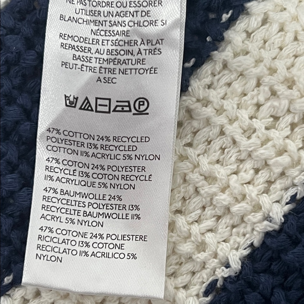 Anthropologie Pilcro Bell Sleeve Henley Navy Stripes nautical Sweater size S - Picture 8 of 9
